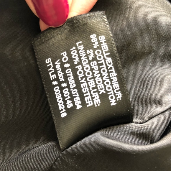 CLUB MONACO / black velvet pencil skirt - Picture 7 of 7